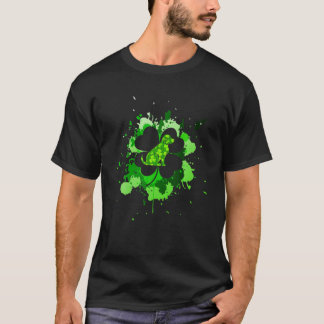 T-shirt Shamrock De Clover De Chien Jour de la Saint Patri