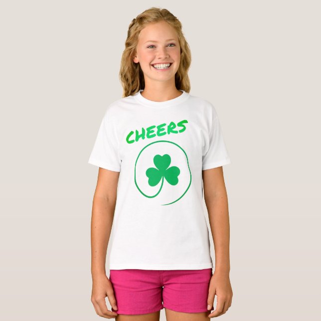 T-shirt Shamrock de Clover Jour de la Saint Patrick vert i (Devant entier)