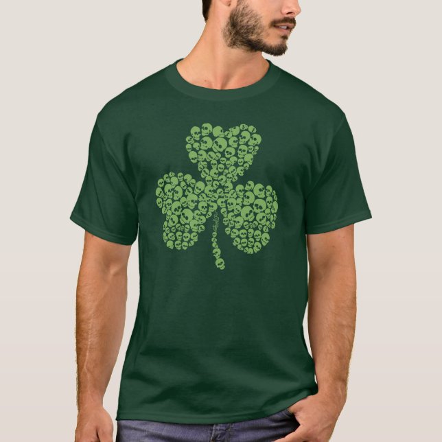 T-shirt Shamrock de crânes (Devant)
