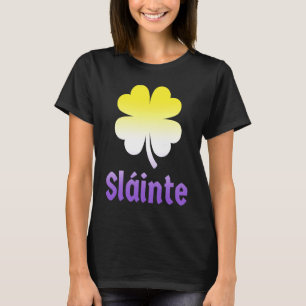 T-shirt Shamrock de la fête de la St Patrick non binaire L