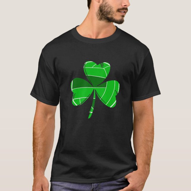 T-shirt Shamrock de volley-ball irlandais rétro St.Patrick (Devant)