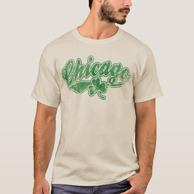 T-shirt Shamrock d'Irlandais de Chicago (Devant)