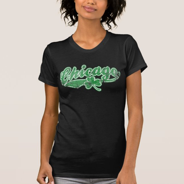 T-shirt Shamrock d'Irlandais de Chicago (Devant)