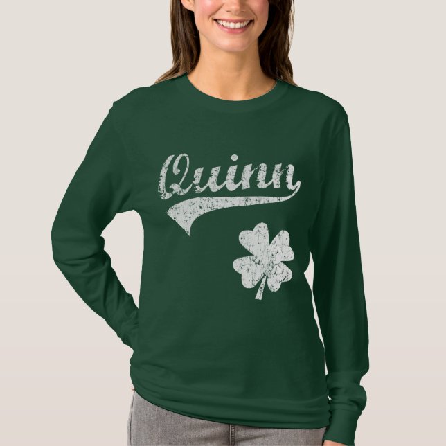 T-shirt Shamrock d'Irlandais de Quinn (Devant)