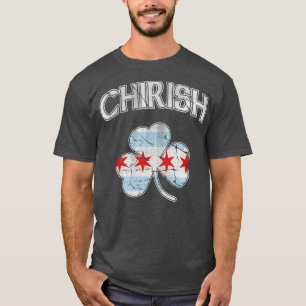 T-shirt Shamrock du drapeau de Chicago