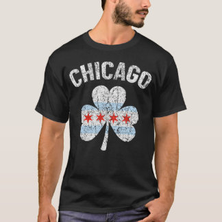 T-shirt Shamrock du drapeau de Chicago Clover Irish Pride