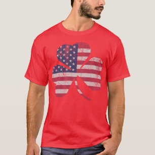 T-shirt Shamrock du drapeau irlandais américain