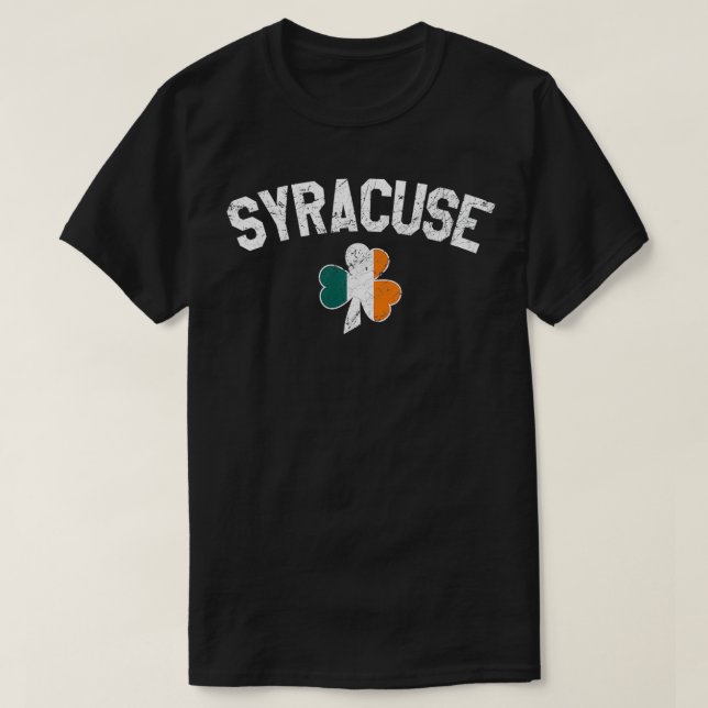 T-shirt Shamrock du Jour de la Saint Patrick de Syracuse (Design devant)
