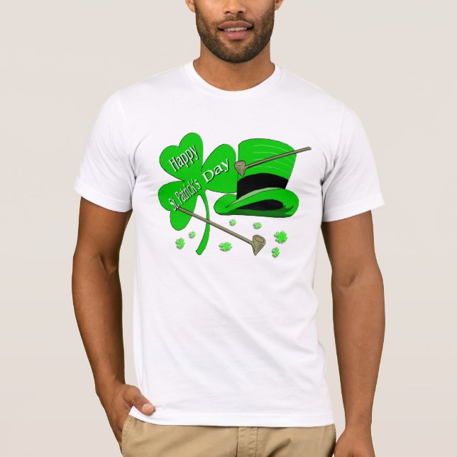 T-shirt Shamrock du jour de St Patrick heureux (Devant)