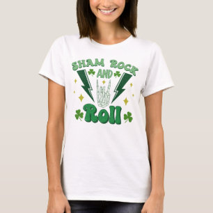T-shirt Shamrock Et Roll St Patrick's Day
