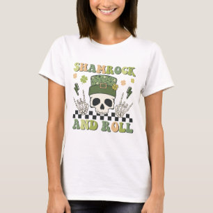 T-shirt Shamrock et rouleau - Clover de squelette