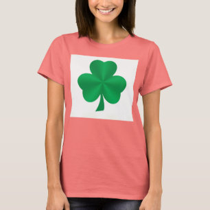 T-shirt Shamrock féminin en satin vert