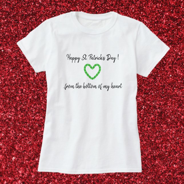 T-shirt Shamrock Heart Bonne St. Patrick's Day (Créateur téléchargé)