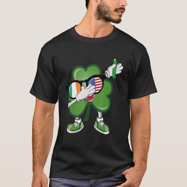T-shirt Shamrock irlandais américain St Patrick's Day Kids (Devant)