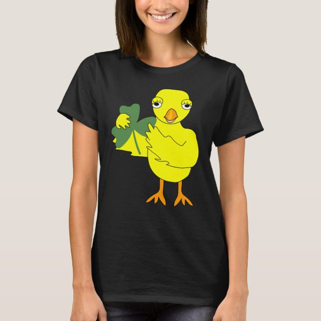 T-shirt Shamrock irlandais Chick (Devant)