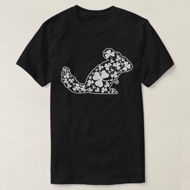 T-shirt Shamrock irlandais Clovers Chinchilla Saint Patric (Design devant)
