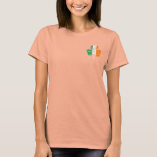 T-shirt Shamrock irlandais de drapeau affligé