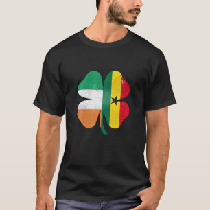 T-shirt Shamrock irlandais ghanéen Ghana Irlande St Patri