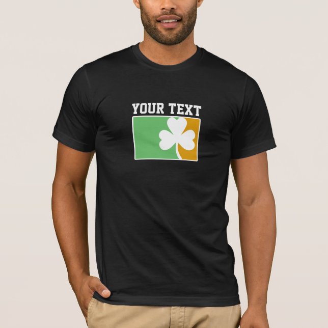 T-shirt Shamrock irlandais personnalisable (Devant)