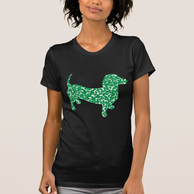 T-shirt Shamrock Jour de la Saint Patrick Doxie (Devant)