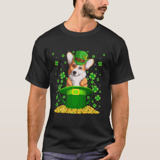 T-shirt Shamrock Leprechaun Casquette Welsh Corgi Chien St