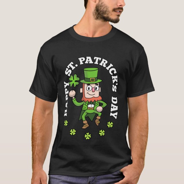 T-shirt Shamrock Leprechaun Happy St Patricks Day  2 (Devant)