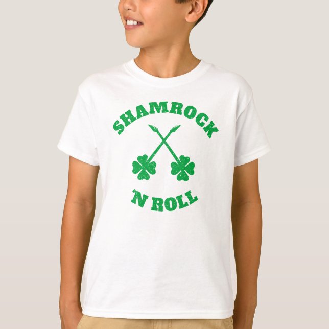 T-shirt Shamrock 'n Roll Grunge (Devant)