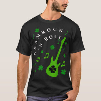 T-shirt SHAMROCK N ROLL Jour de la Saint Patrick Musique i