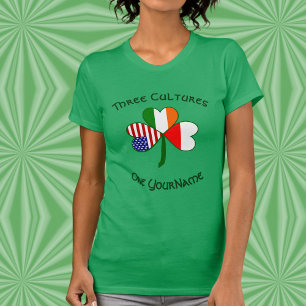 T-shirt shamrock personnalisé pour femmes Pologne 