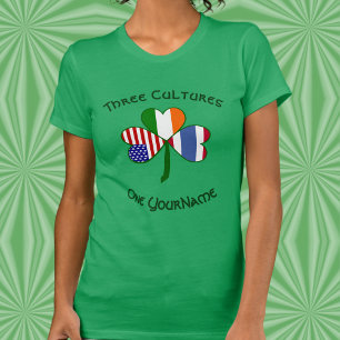 T-shirt shamrock personnalisé pour femmes Thaïland