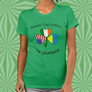 T-shirt shamrock personnalisé pour femmes Ukraine 