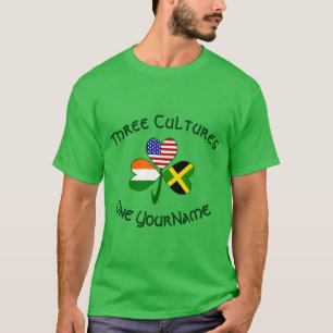T-shirt shamrock personnalisé pour hommes Jamaïque