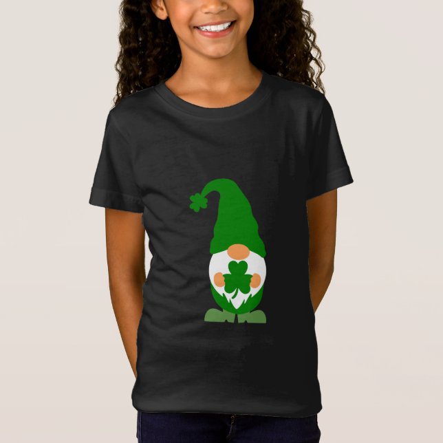 T-Shirt Shamrock plaid Gnome - Saint Patrick’s Day (Devant)