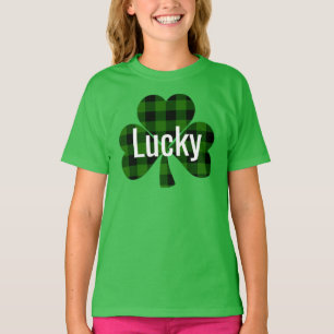 T-shirt Shamrock plat noir vert classique