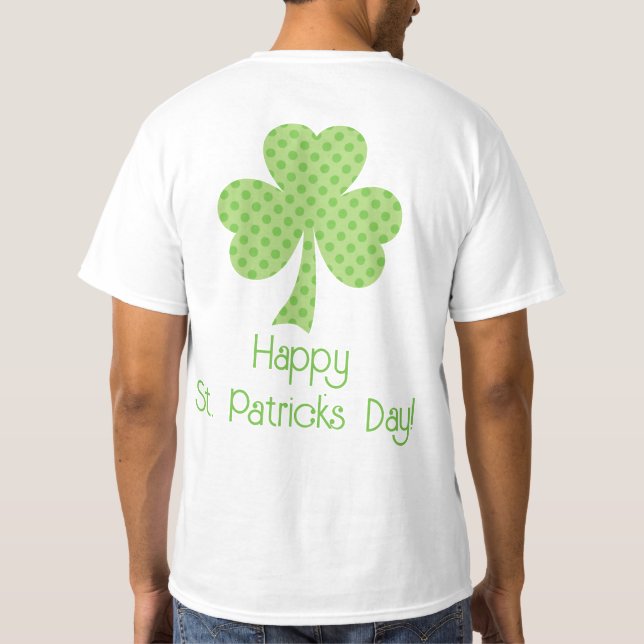 T-shirt Shamrock Pois St. Patricks Day retour dans la poit (Dos)
