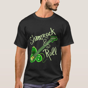T-shirt Shamrock Roll Irlande Clover Guitare St patrick Da