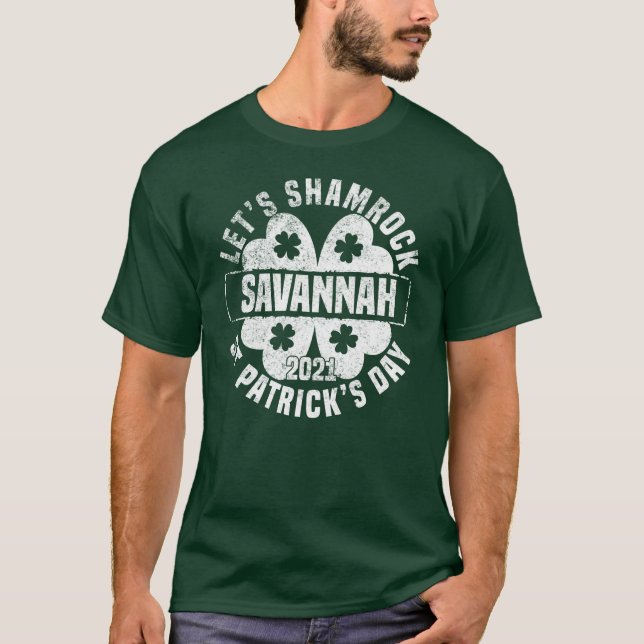 T-shirt Shamrock Savannah St Patrick's Day 2021 (Devant)
