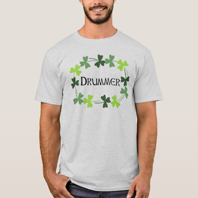 T-shirt Shamrock tambour Oval (Devant)