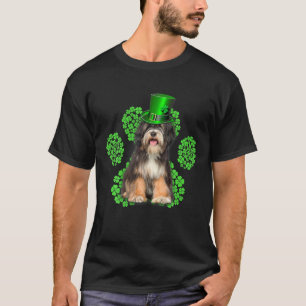T-shirt Shamrock Tibétain de Terrier Paw Clovers St Patric