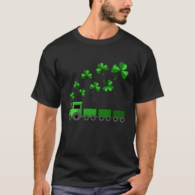 T-shirt Shamrock Train Jour de la Saint Patrick Lucky Iris (Devant)