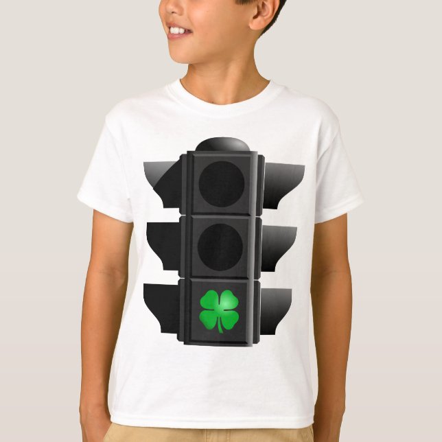 T-shirt shamrock vert. (Devant)