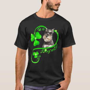 T-shirt Shamrock vert irlandais Schnauzer St patrick D