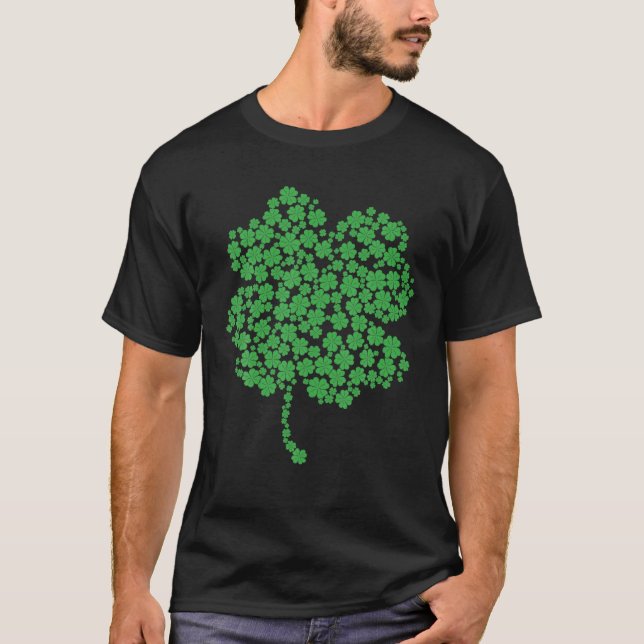 T-shirt Shamrock vert Leprechaun Irlandais Clover St Patri (Devant)