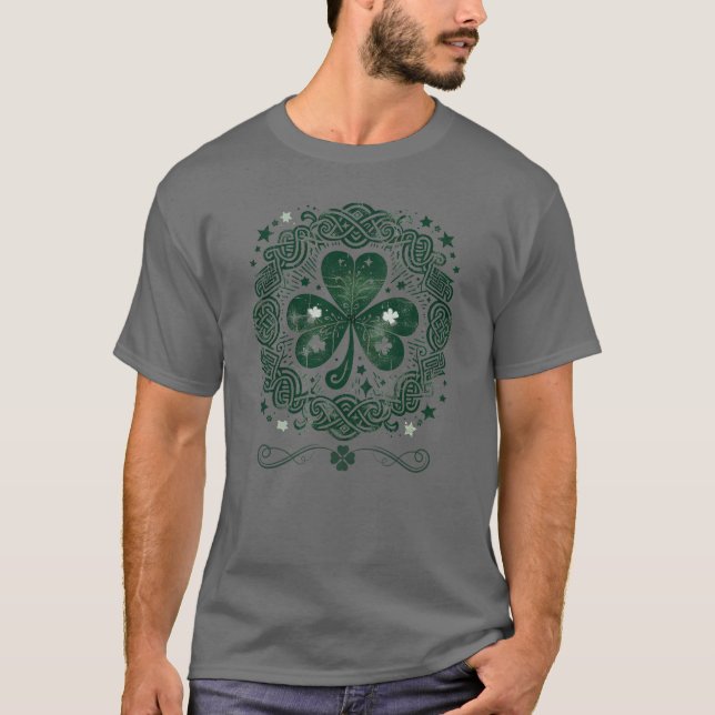 T-shirt shamrock vintage (Devant)