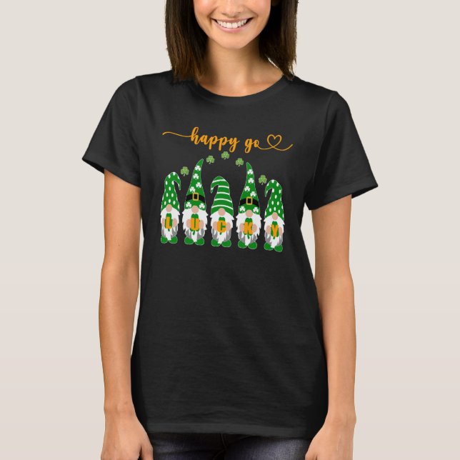 T-shirt Shamrockin With My Gnomies Men And Women's St Patr (Devant)
