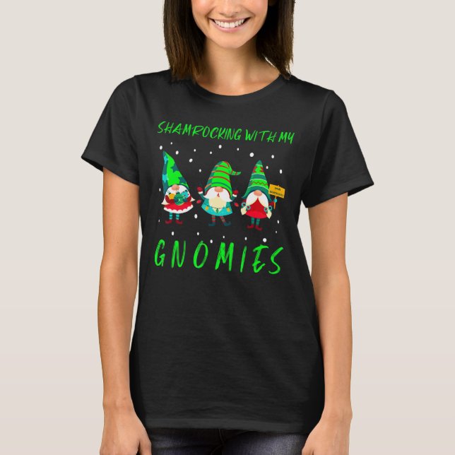 T-shirt Shamrocking Avec Mes Gnomies Funny St Patrick's Da (Devant)