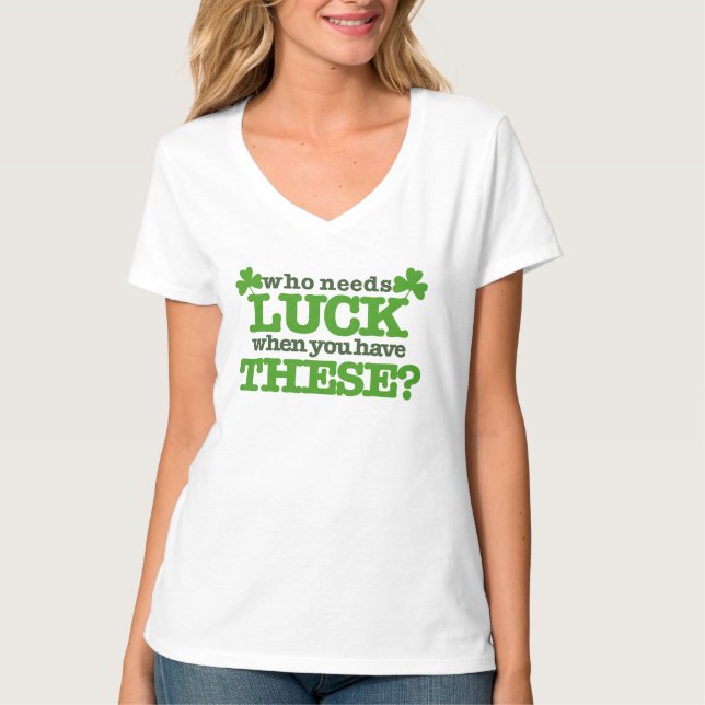 T-shirt Shamrocks chanceux pour les femmes (Devant)