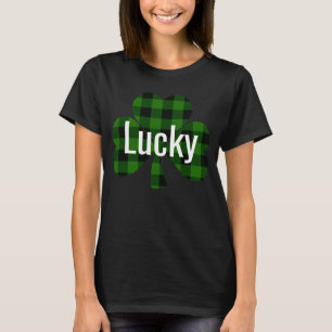 T-shirt Shamrocks de Lucky St. Patty   vert plaid