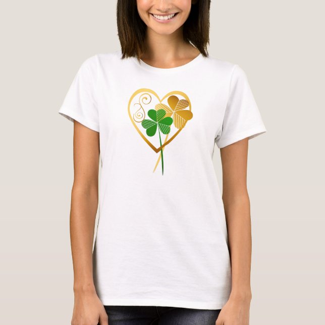 T-shirt Shamrocks De Mon Coeur (Devant)