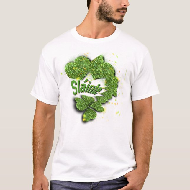 T-shirt Shamrocks verts | Coeurs étincelants Shainte (Devant)